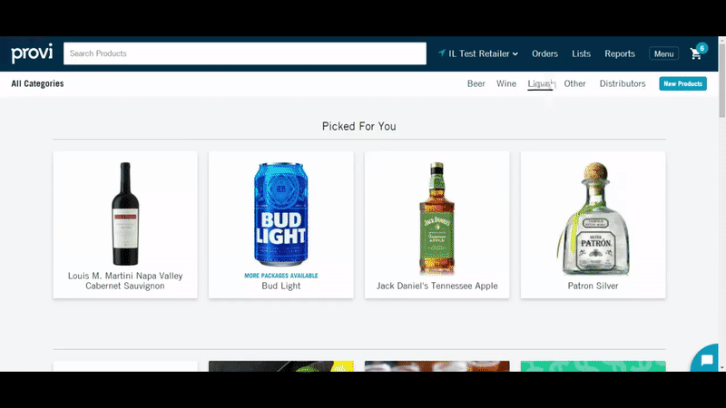 remove product from list